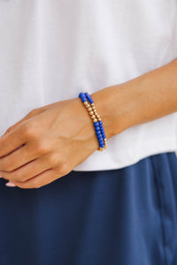 The Justine Navy Bracelet Set