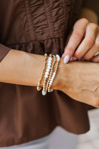 The Justine White Bracelet Set