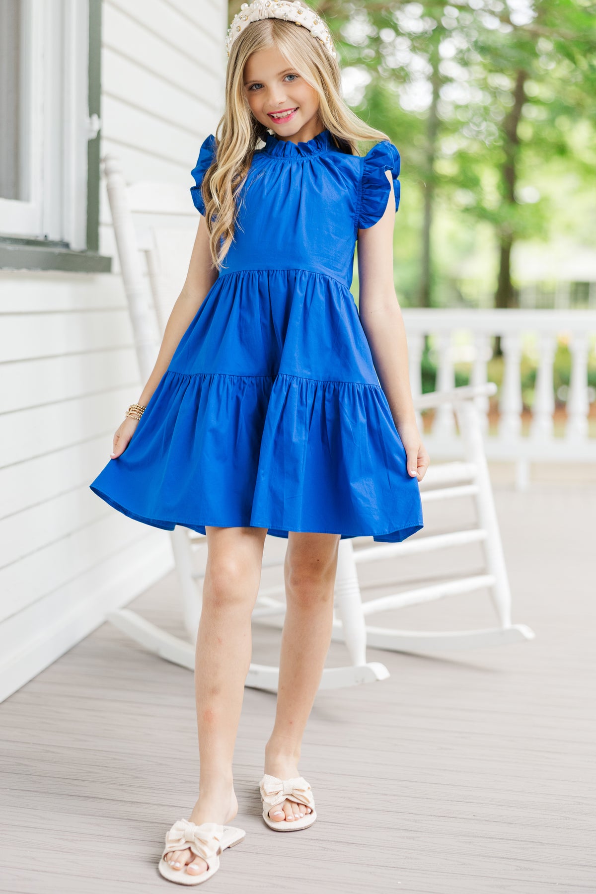 Dreamy Blue Ruffled Dress