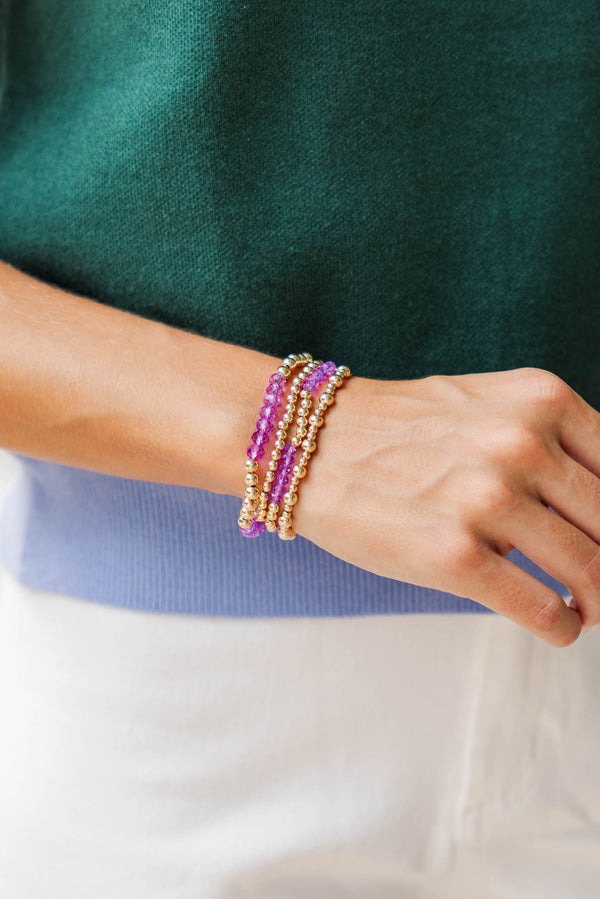 The Justine Purple Bracelet Set