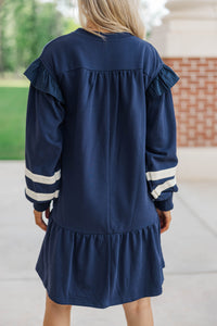 All About You Navy Dress