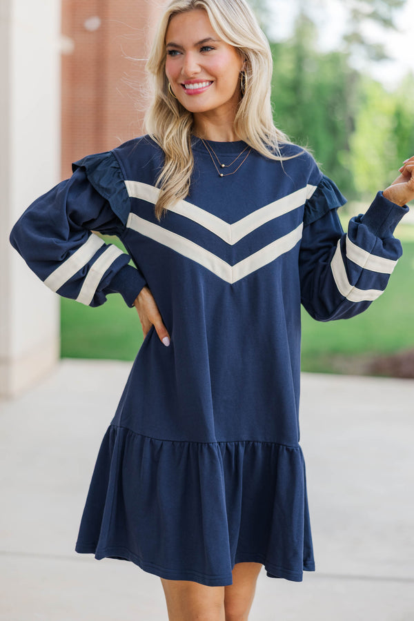 All About You Navy Dress