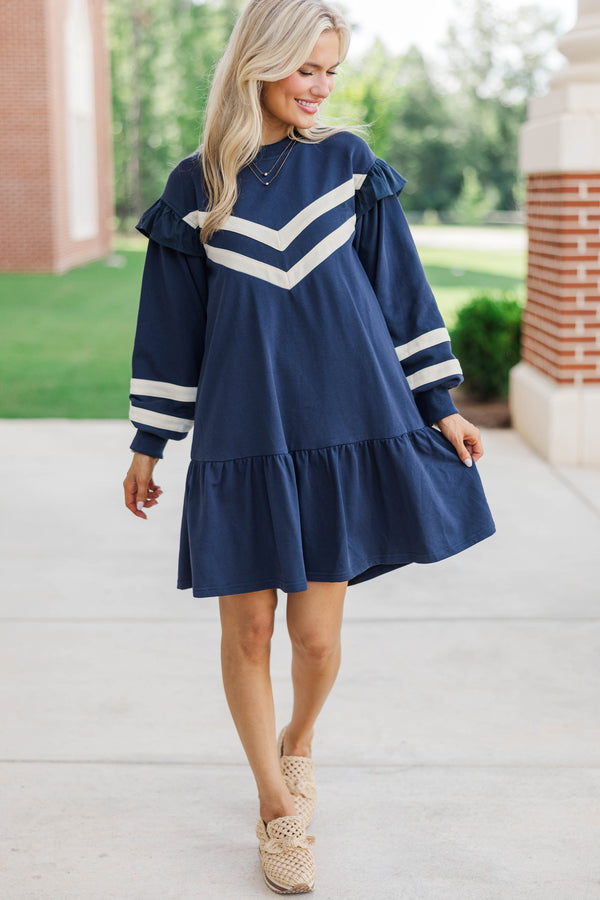 All About You Navy Dress