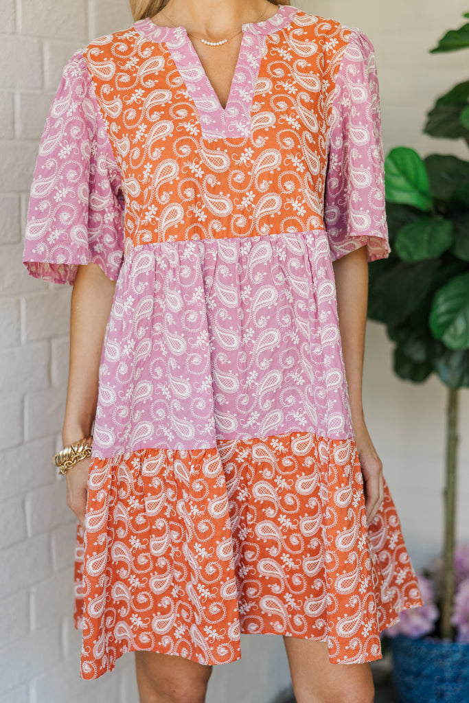 It's In The Cards Rust Embroidered Paisley Dress – Shop the Mint