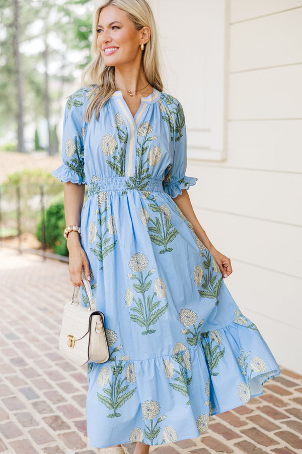 Come Back Periwinkle Medallion Midi Dress – Shop the Mint Come Back Periwinkle Medallion Midi Dress – Shop the Mint