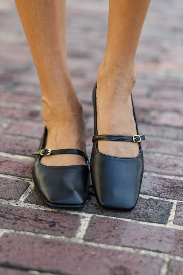 Time After Time Black Flats