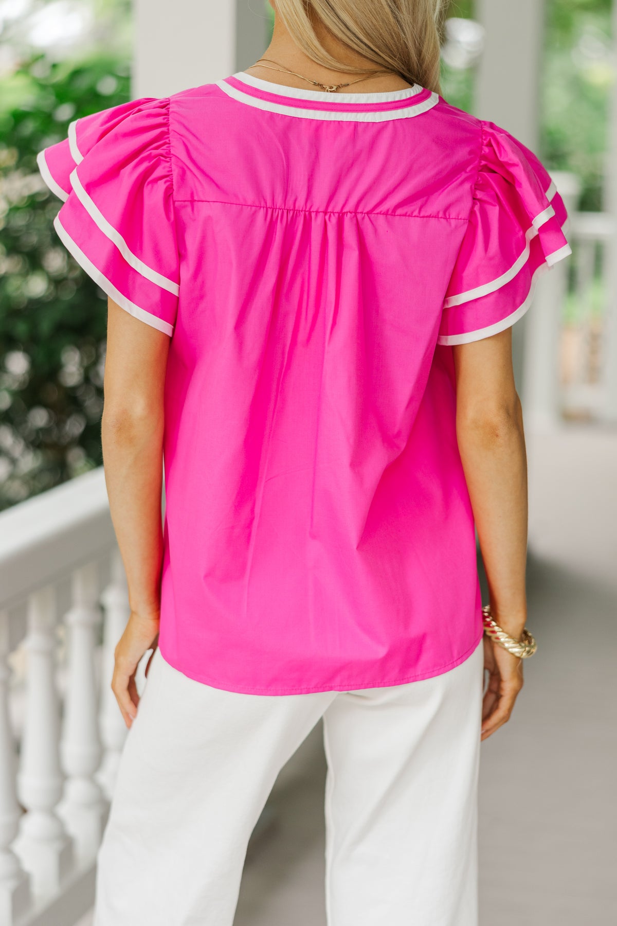 Elegance Awaits Pink Medallion Blouse – Shop the Mint