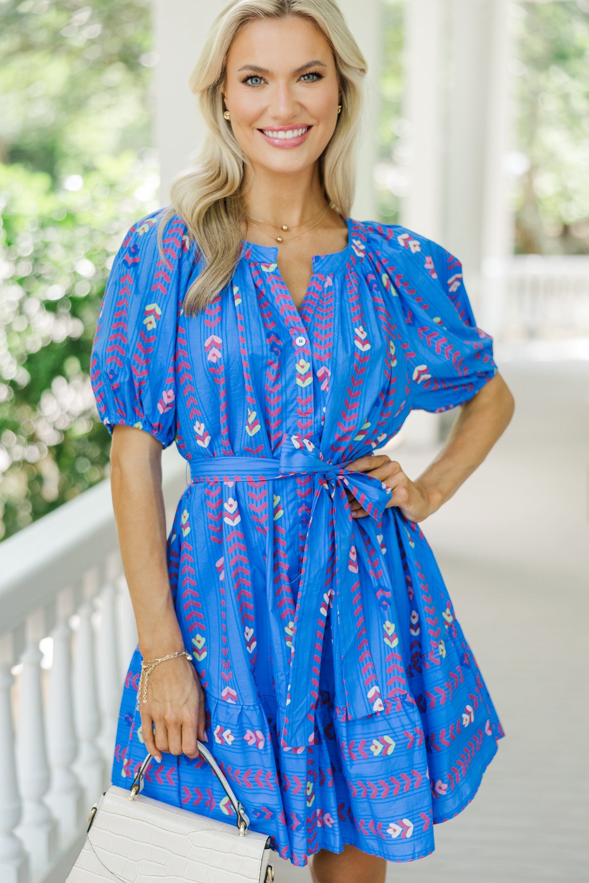Vivid Dreams Blue Floral MIni Dress  Shop the Mint
