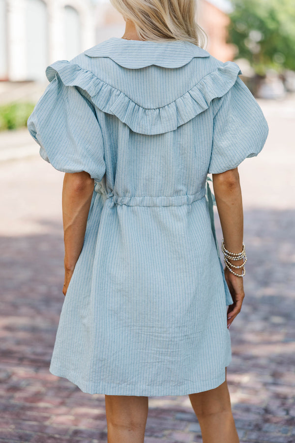 Stay In Motion Blue Striped Dress