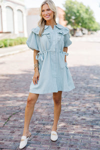 Stay In Motion Blue Striped Dress