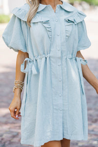 Stay In Motion Blue Striped Dress