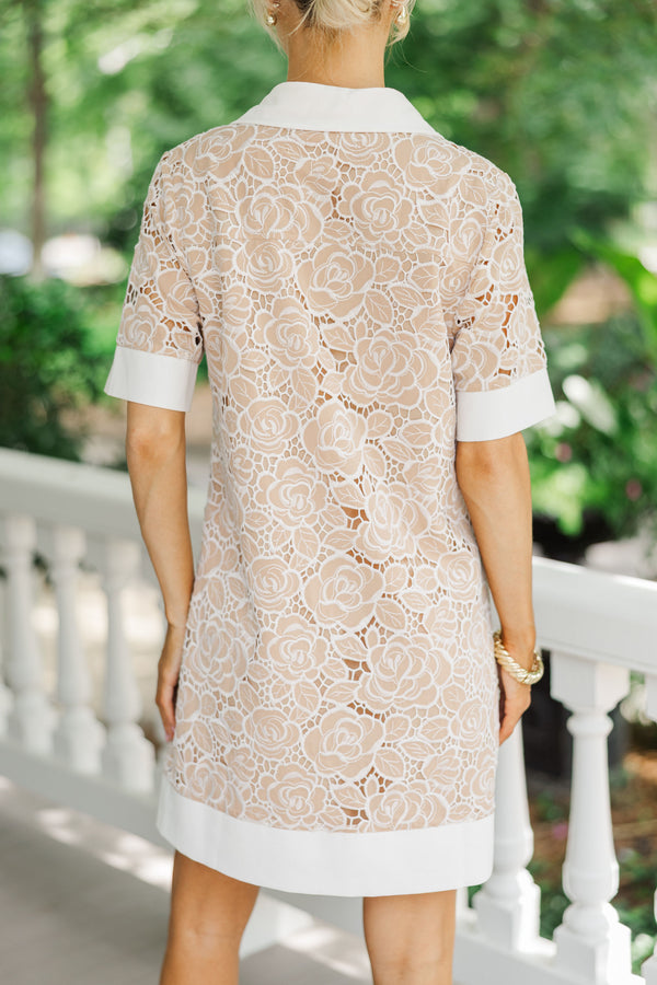 Delicate Days Taupe Crochet Dress Shop the Mint Delicate Days Taupe Crochet Dress Shop the Mint