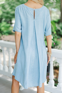 Be The Moment Blue Chambray  Dress