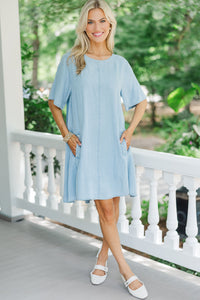 Be The Moment Blue Chambray  Dress