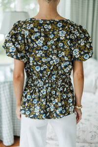 NURSING COLLECTION: With Grace Navy Floral Blouse