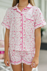 Girls: The Colette Pink Pencil and Bows S/S Set