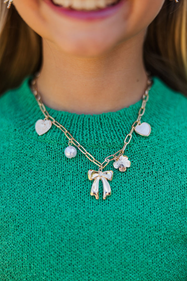 Girls: Magic Moments Gold Charm Necklace