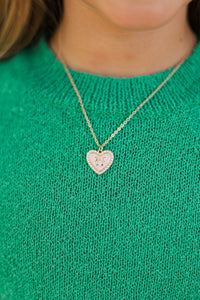 Girls: The Sweetheart Strand Pink Heart Necklace