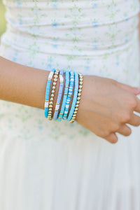 Girls: Tiny Treasures Blue Beaded Bracelet