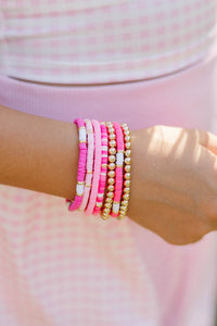 Girls: Tiny Treasures Pink Beaded Bracelet