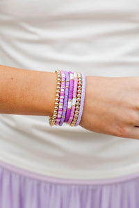 Girls: Tiny Treasures Purple Beaded Bracelet