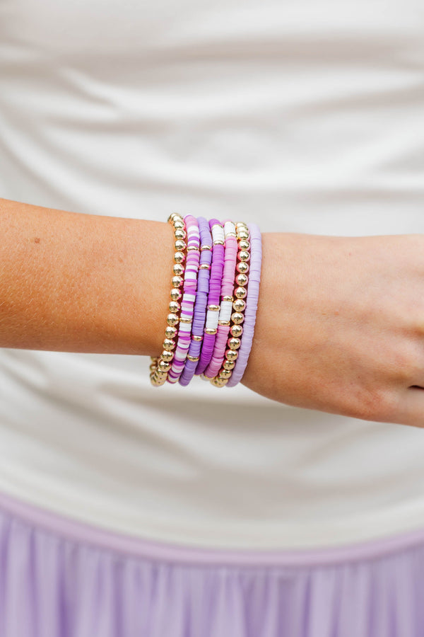 Girls: Tiny Treasures Purple Beaded Bracelet