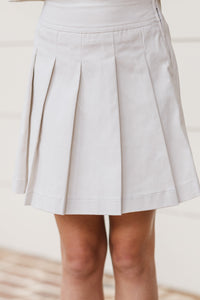 Girls: The Molly Khaki Pleated Skort