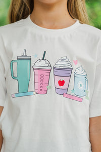 Girls: Stay Hydrated White Graphic Tee