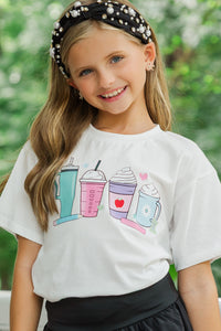 Girls: Stay Hydrated White Graphic Tee