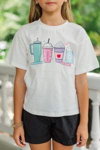 Girls: Stay Hydrated White Graphic Tee