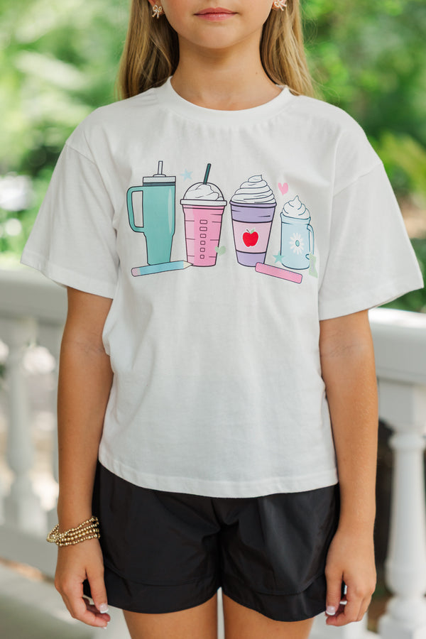 Girls: Stay Hydrated White Graphic Tee