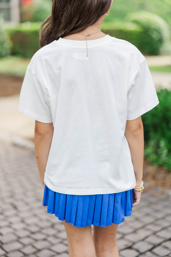 Girls: Always On Your Team Red & Blue Bow Graphic Tee