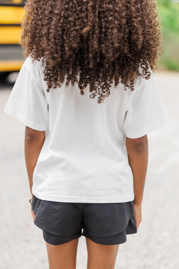 Girls: Always On Your Team Black & Gold Bow Graphic Tee