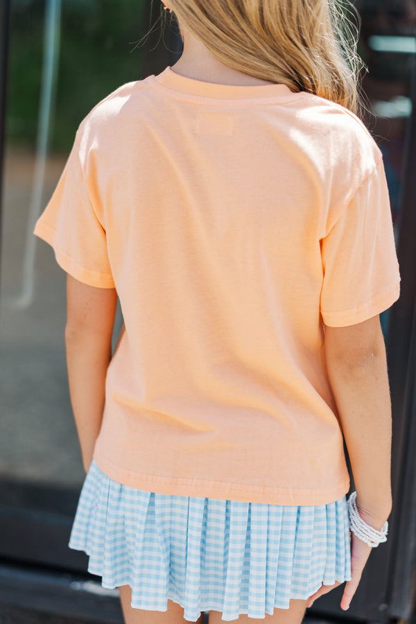 Girls: Third Grade Bow Coral Graphic Tee