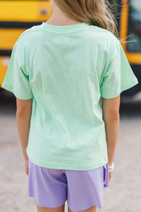Girls: Second Grade Bow Mint Graphic Tee