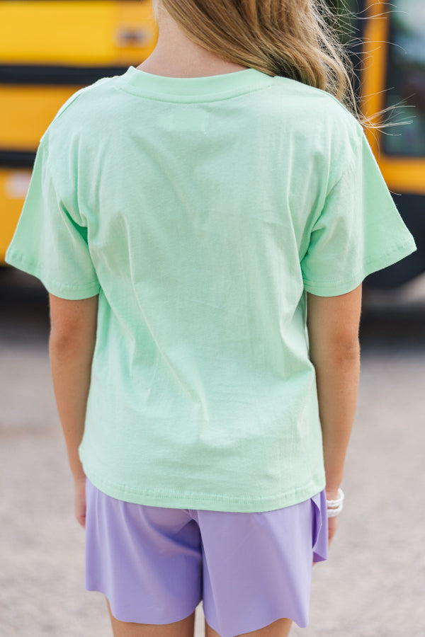 Girls: Second Grade Bow Mint Graphic Tee