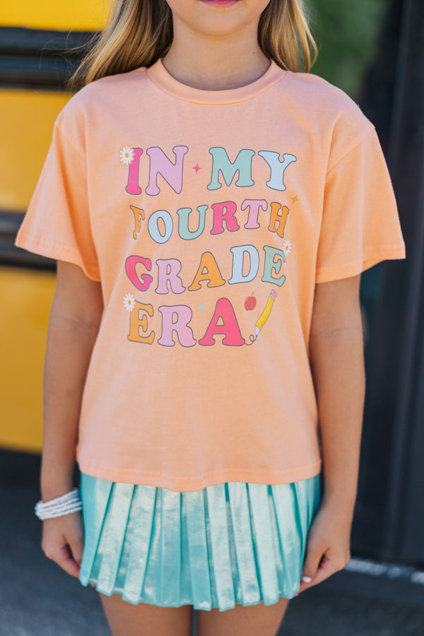 Girls: In My Fourth Grade Era Coral Graphic Tee