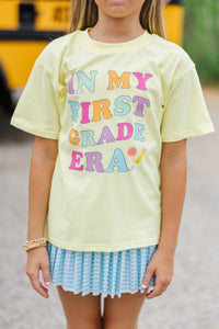 Girls: In My First Grade Era Yellow Graphic Tee