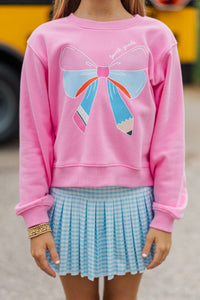 Girls: Fourth Grade Bow Graphic Sweatshirt