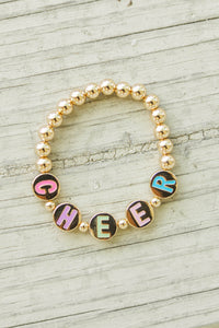 Girls: Affirmations Gold Cheer Bracelet