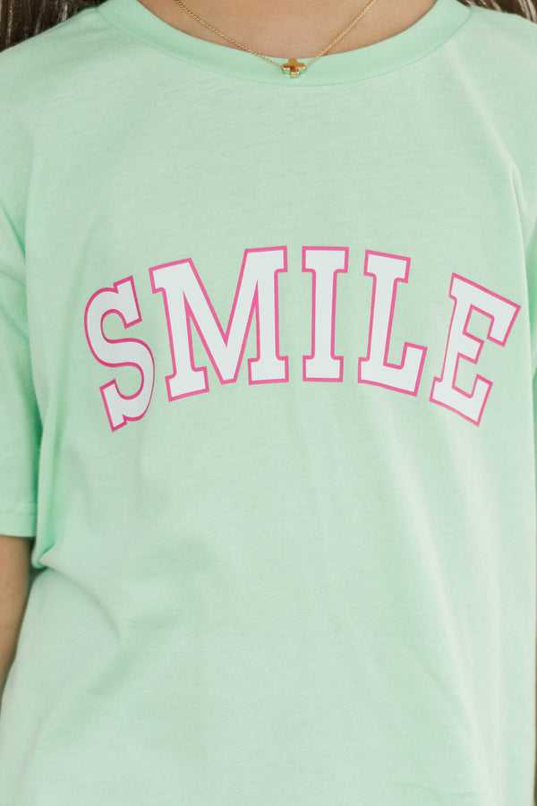Girls: Smile Mint Graphic Tee