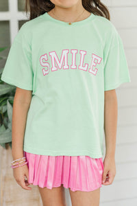 Girls: Smile Mint Graphic Tee
