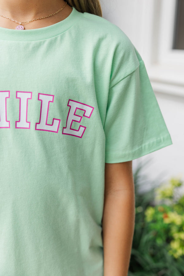 Girls: Smile Mint Graphic Tee