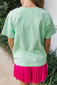 Girls: Smile Mint Graphic Tee