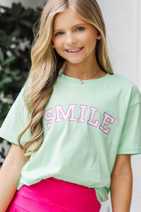 Girls: Smile Mint Graphic Tee
