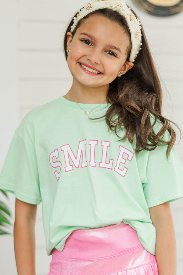 Girls: Smile Mint Graphic Tee