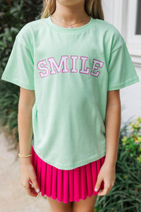 Girls: Smile Mint Graphic Tee