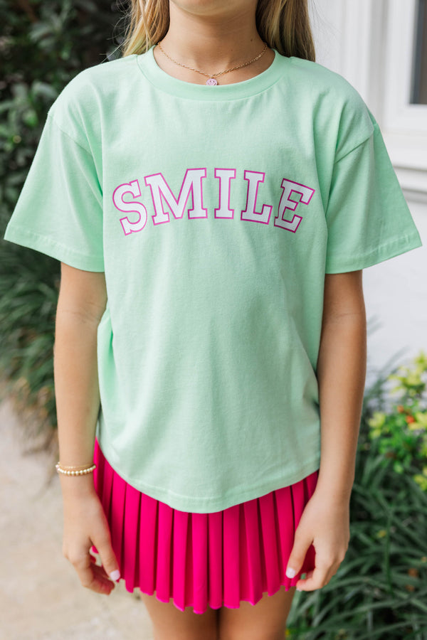 Girls: Smile Mint Graphic Tee