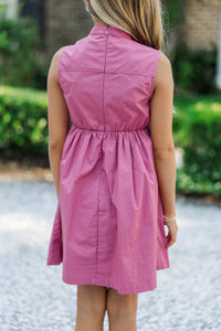 Girls: A Sprinkle Of Joy Magenta Bow Dress
