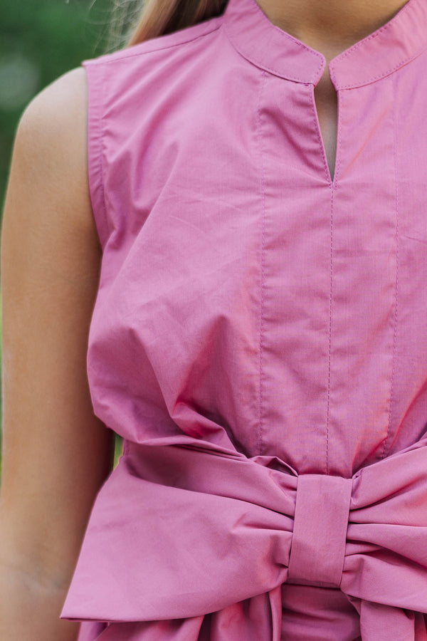 Girls: A Sprinkle Of Joy Magenta Bow Dress